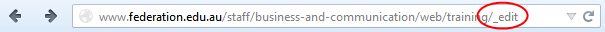 Add /_edit to end of URL