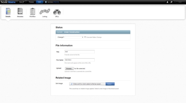 Details screen interface