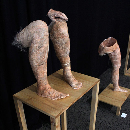 Honours student Kristy Nardella's sculpture 'Transformation' 2015