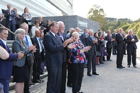 Mazumdar Drive opening crowd photo