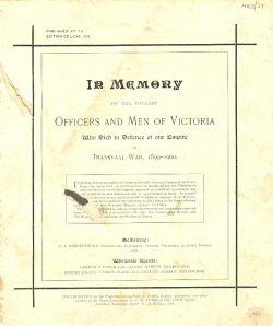 Cover of a Boer War Book