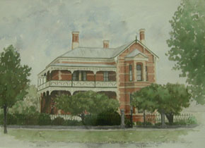 130 Victoria Street, watercolour by Paul McKinnon