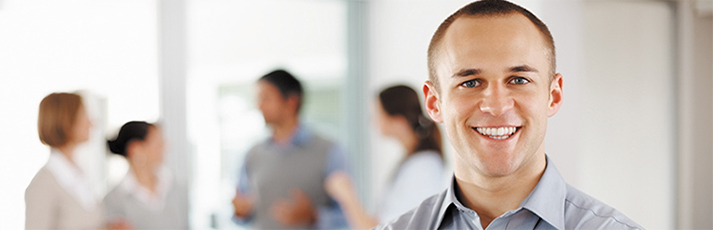 Man smiling at camera