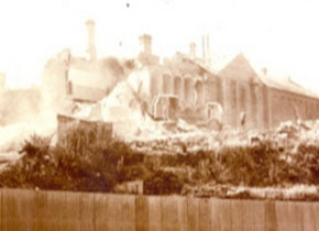 The old Gaol site under demolition