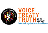 Celebrating NAIDOC Week. Voice, Treaty, Truth, Let's work together for a shared future. 07-14 July 2019